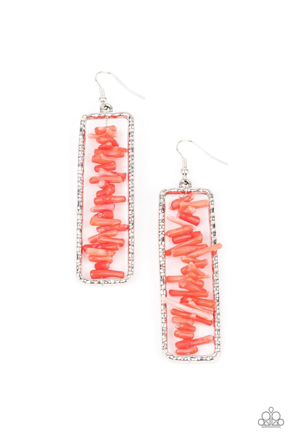 Paparazzi Accessories - Don’t Quarry, Be Happy - Red Earrings - Bling by JessieK