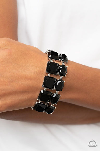 Paparazzi Accessories - Dont Forget Your Toga - Black Bracelet - Bling by JessieK