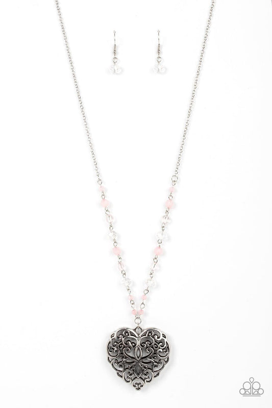 Paparazzi Accessories - Doting Devotion - Pink Necklace - Bling by JessieK