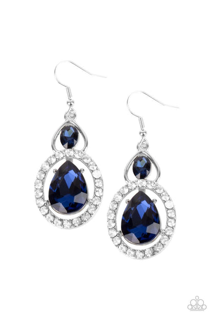 Paparazzi Accessories - Double The Drama - Blue Earrings - Bling by JessieK