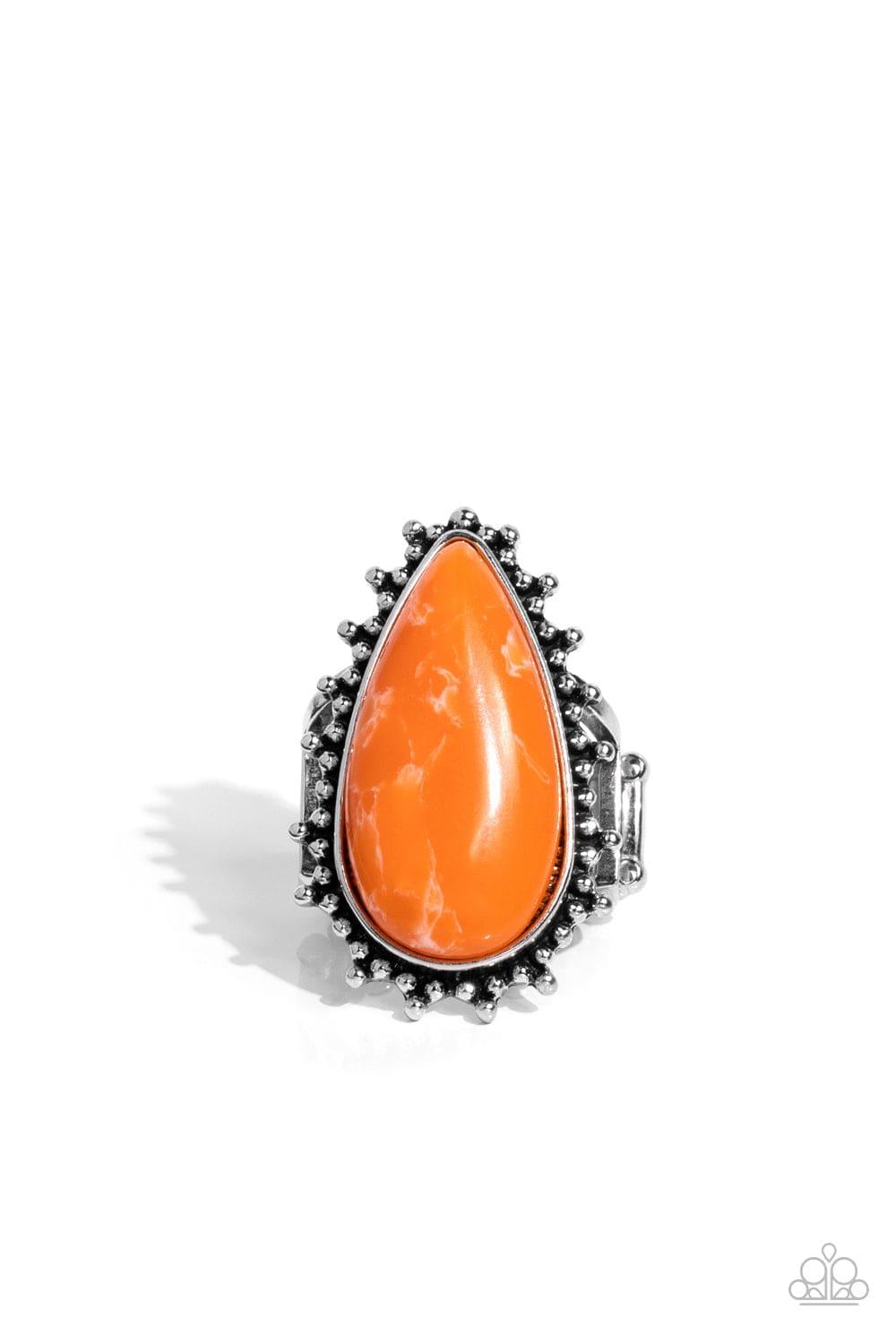 Paparazzi Accessories - Down-to-earth Essence - Orange Ring - Bling by JessieK