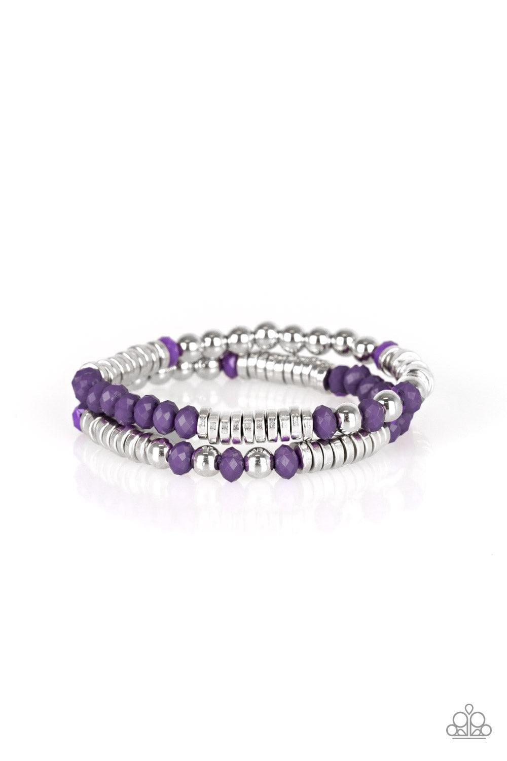 Paparazzi Accessories - Downright Dressy - Purple Bracelet - Bling by JessieK