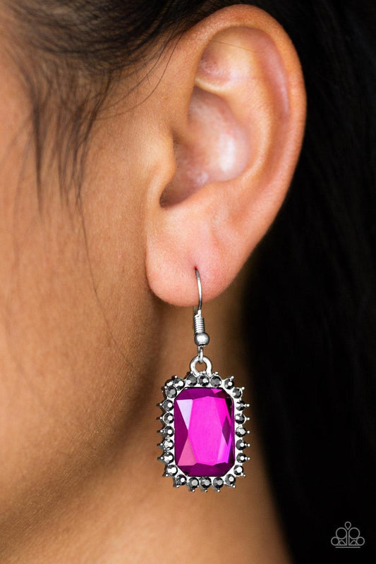 Paparazzi Accessories - Downtown Dapper - Pink Earrings - Bling by JessieK
