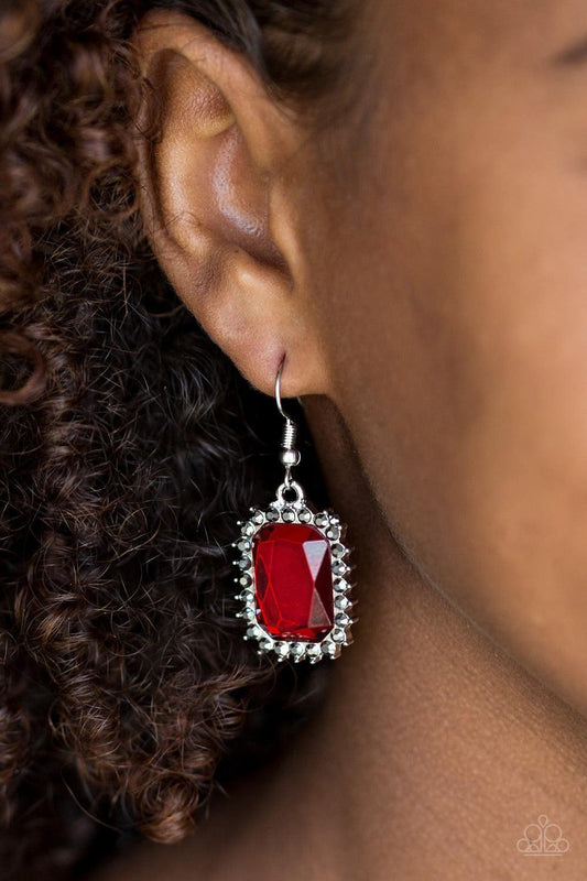 Paparazzi Accessories - Downtown Dapper - Red Earrings - Bling by JessieK