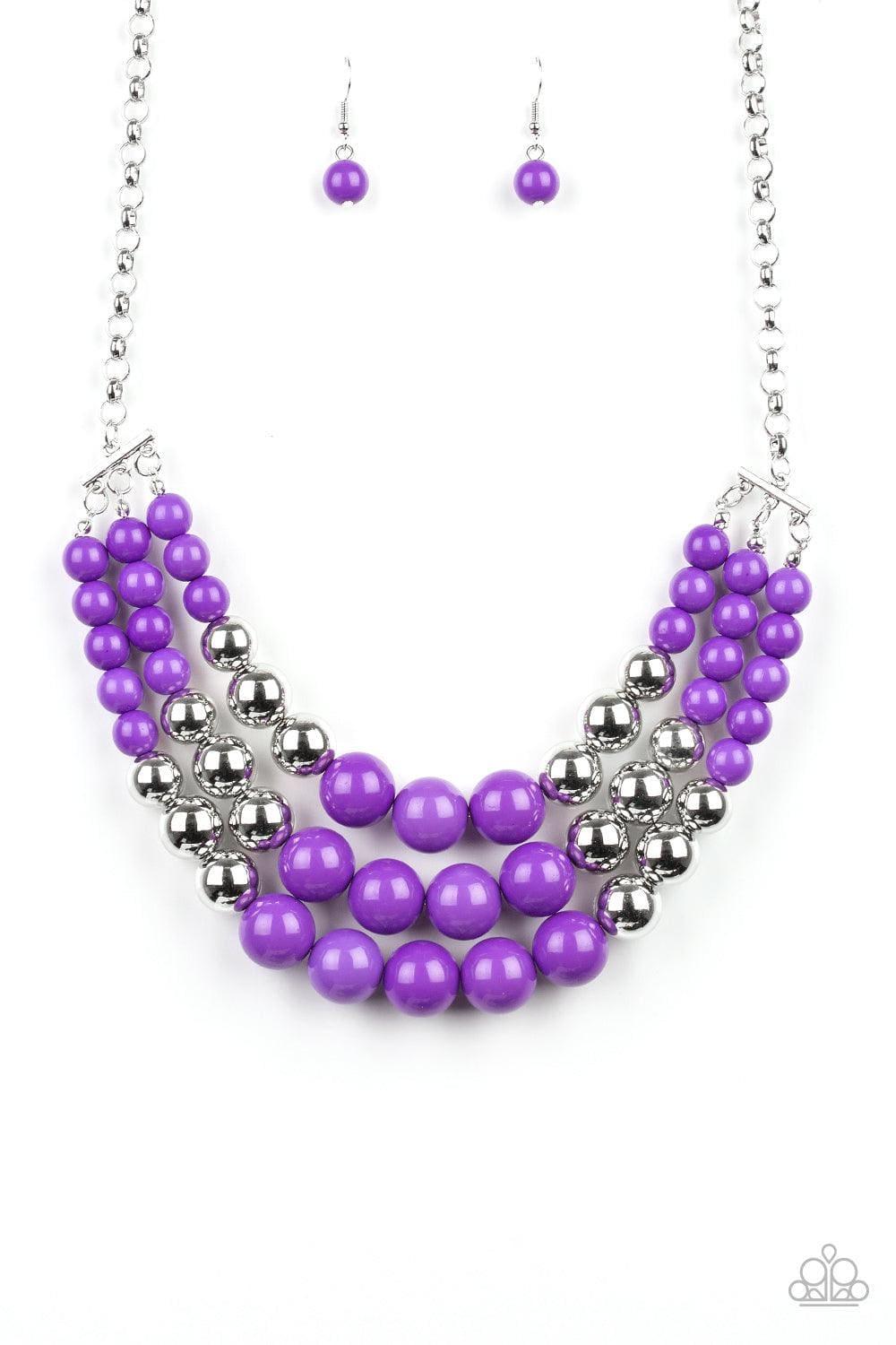 Paparazzi Accessories - Dream Pop - Purple Necklace - Bling by JessieK