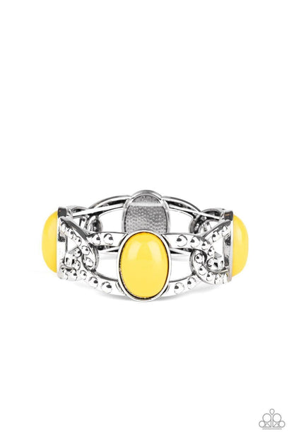 Paparazzi Accessories - Dreamy Gleam - Yellow Bracelet - Bling by JessieK