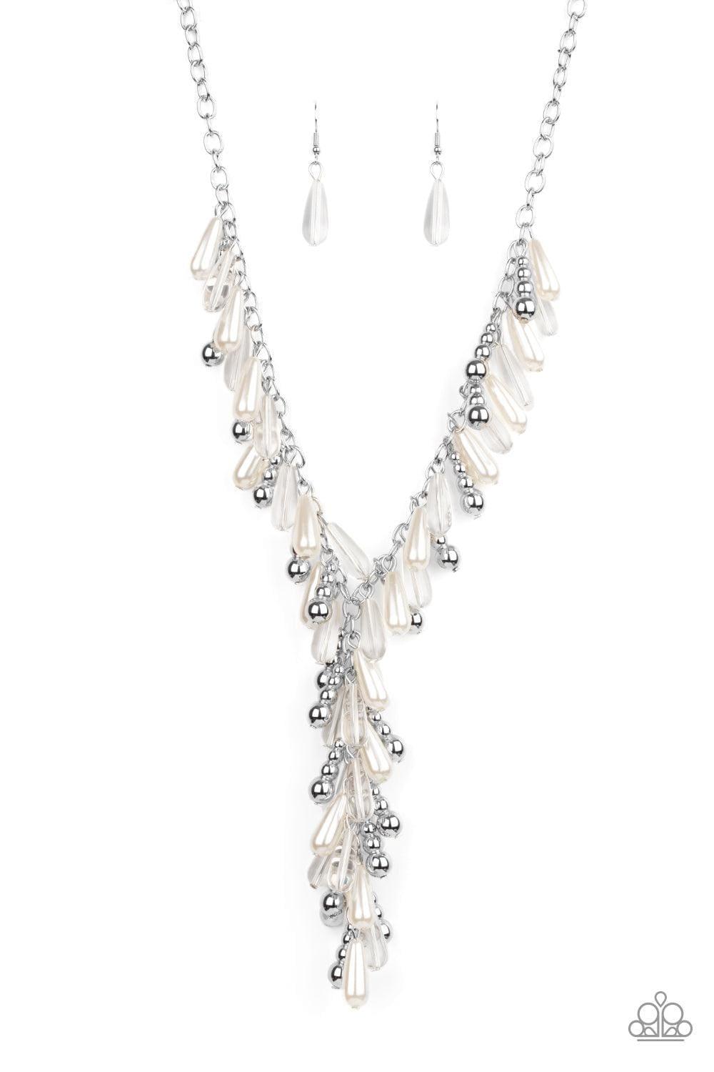 Paparazzi Accessories - Dripping With Diva-ttitude - White Necklace - Bling by JessieK