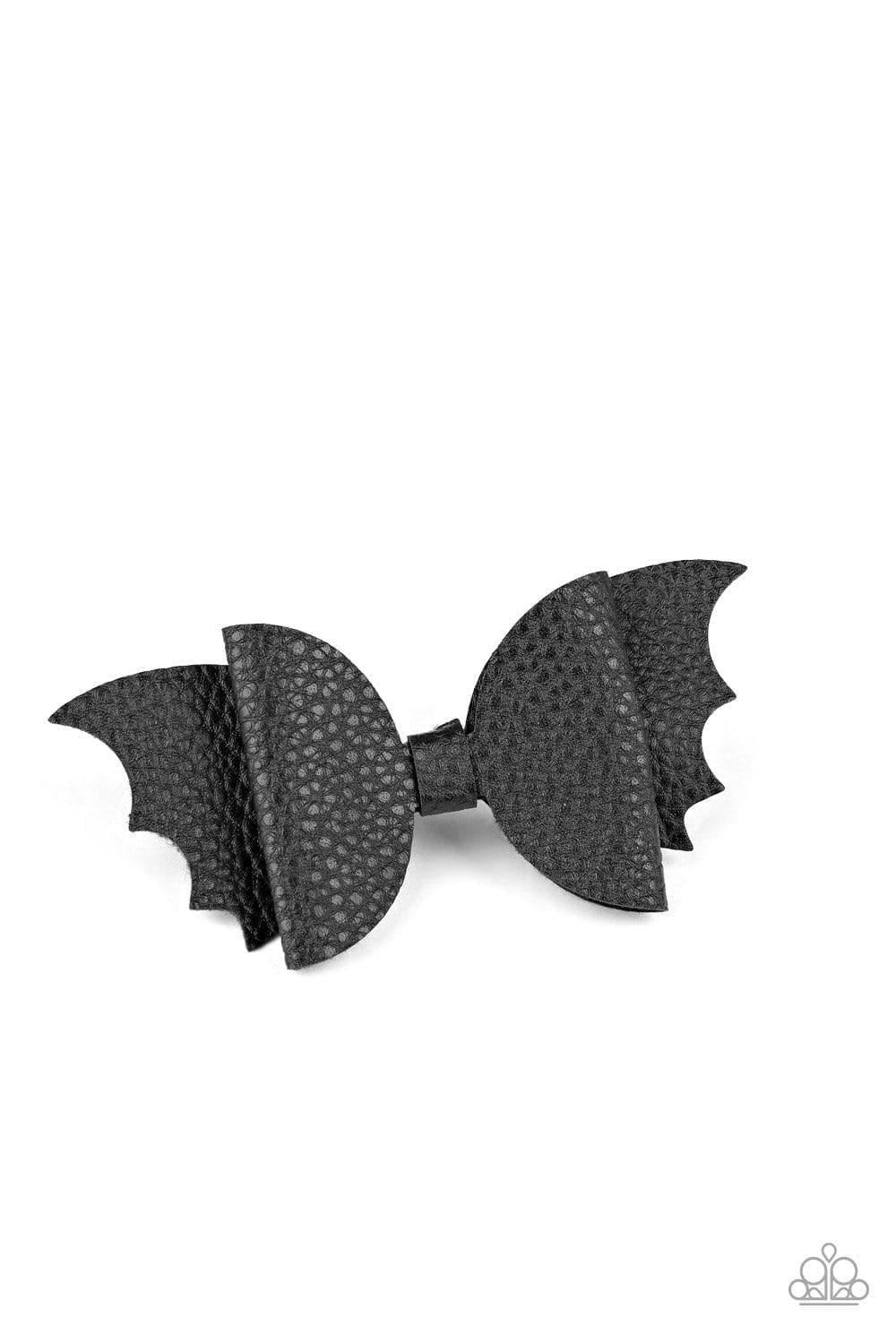 Paparazzi Accessories - Drive Them Batty! - Black Hair Clip - Bling by JessieK