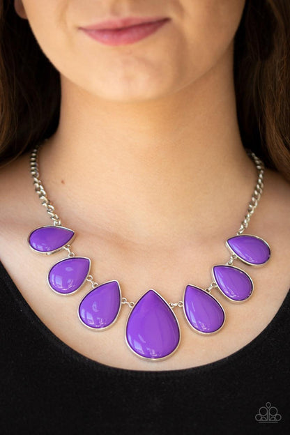 Paparazzi Accessories - Drop Zone - Purple Necklace - Bling by JessieK