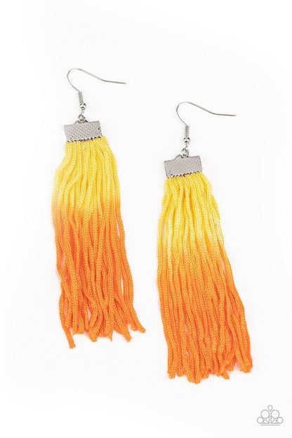 Paparazzi Accessories - Dual Immersion - Yellow Earrings - Bling by JessieK