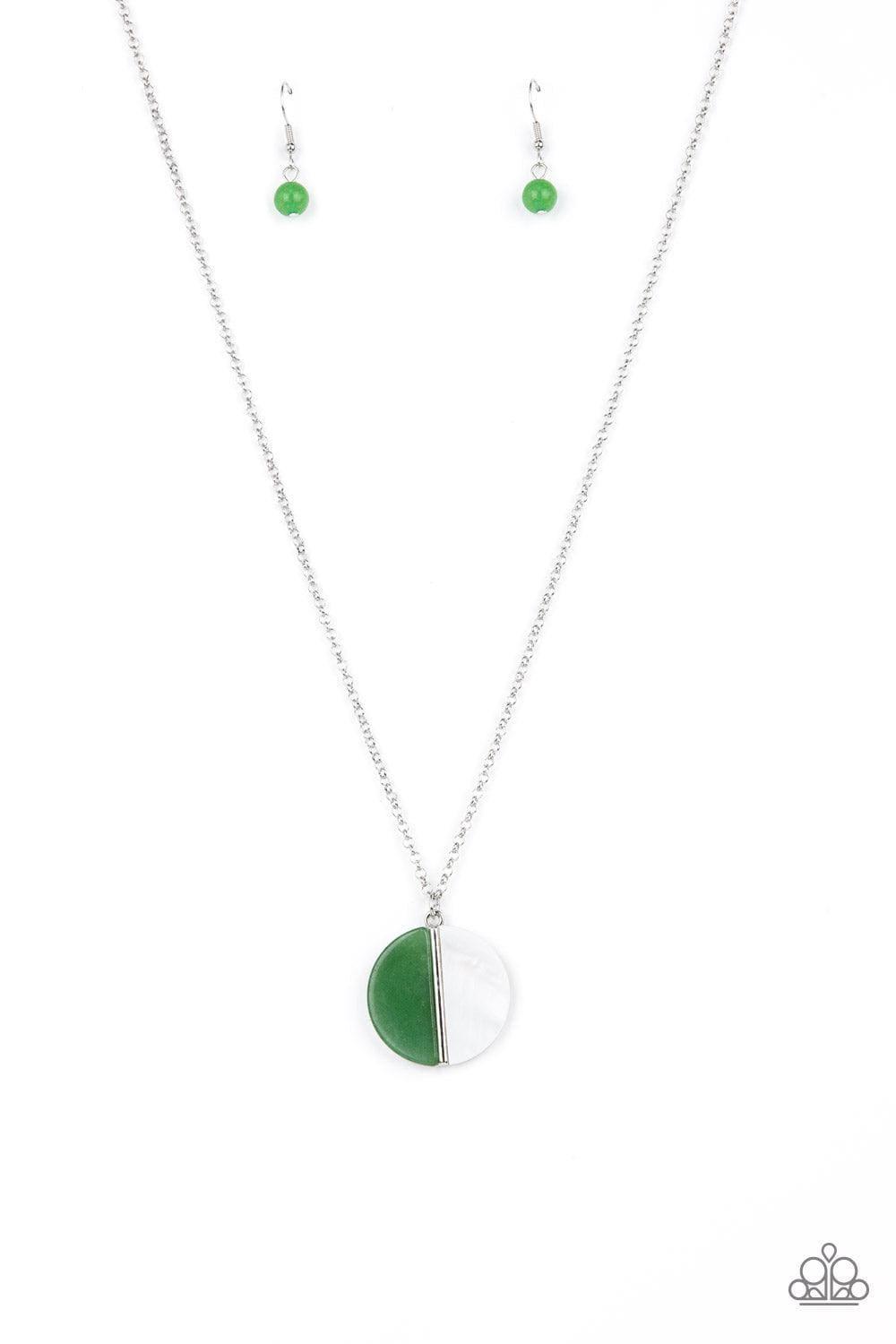 Paparazzi Accessories - Elegantly Eclipsed - Green Necklace - Bling by JessieK
