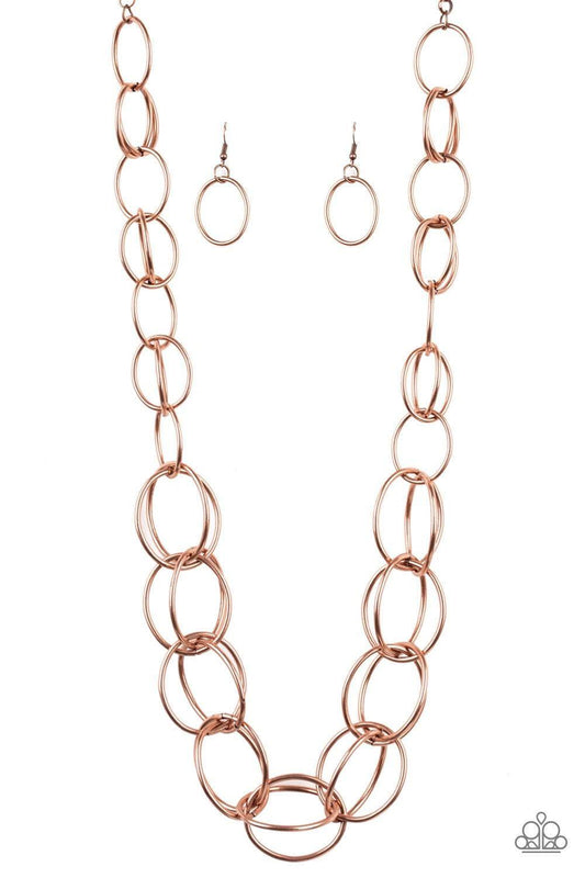 Paparazzi Accessories - Elegantly Ensnared - Copper Necklace - Bling by JessieK