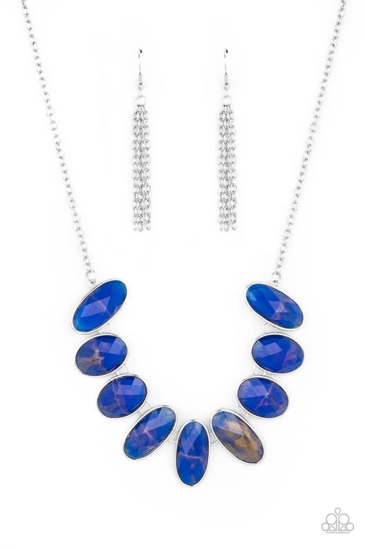 Paparazzi Accessories - Elliptical Episode - Blue Necklace - Bling by JessieK