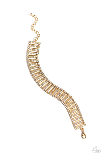 Paparazzi Accessories - Elusive Elegance - Gold Bracelet - Bling by JessieK
