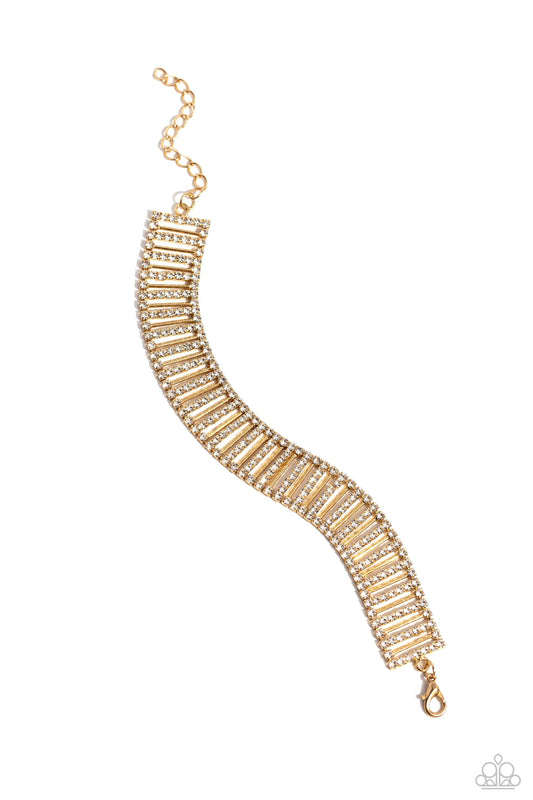 Paparazzi Accessories - Elusive Elegance - Gold Bracelet - Bling by JessieK