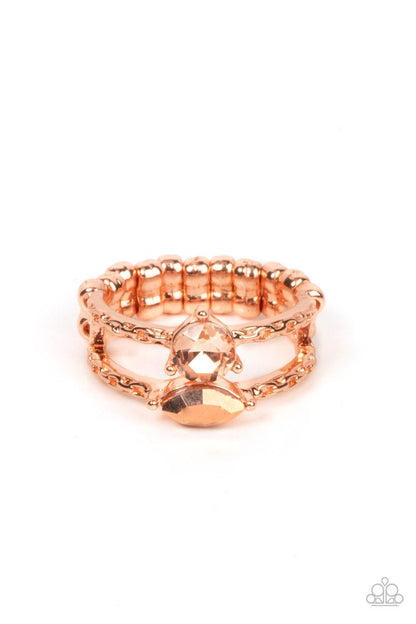 Paparazzi Accessories - Embraceable Elegance - Copper Ring - Bling by JessieK