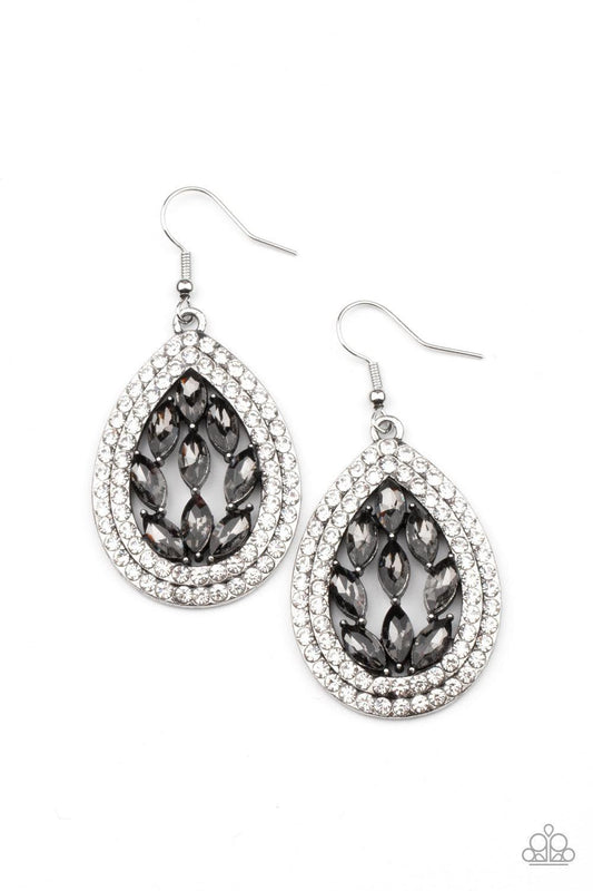 Paparazzi Accessories - Encased Elegance - Silver Earrings - Bling by JessieK