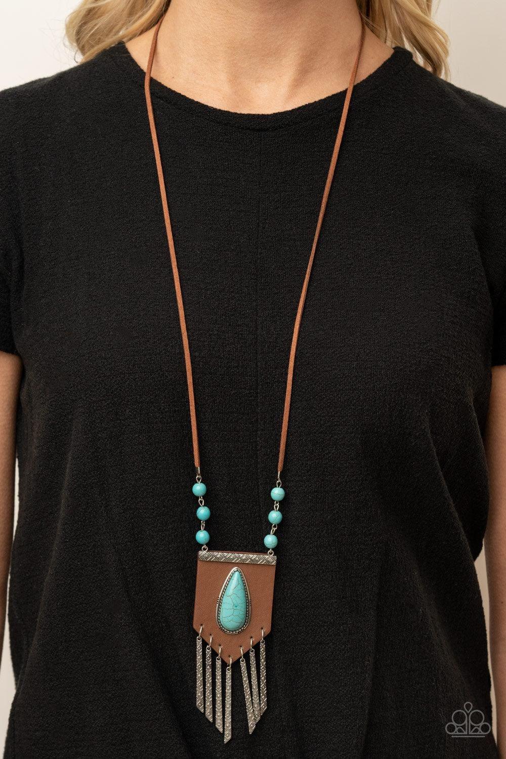 Paparazzi Accessories - Enchantingly Tribal - Blue Necklace - Bling by JessieK