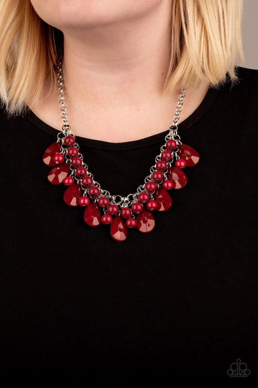 Paparazzi Accessories - Endless Effervescence - Red Necklace - Bling by JessieK