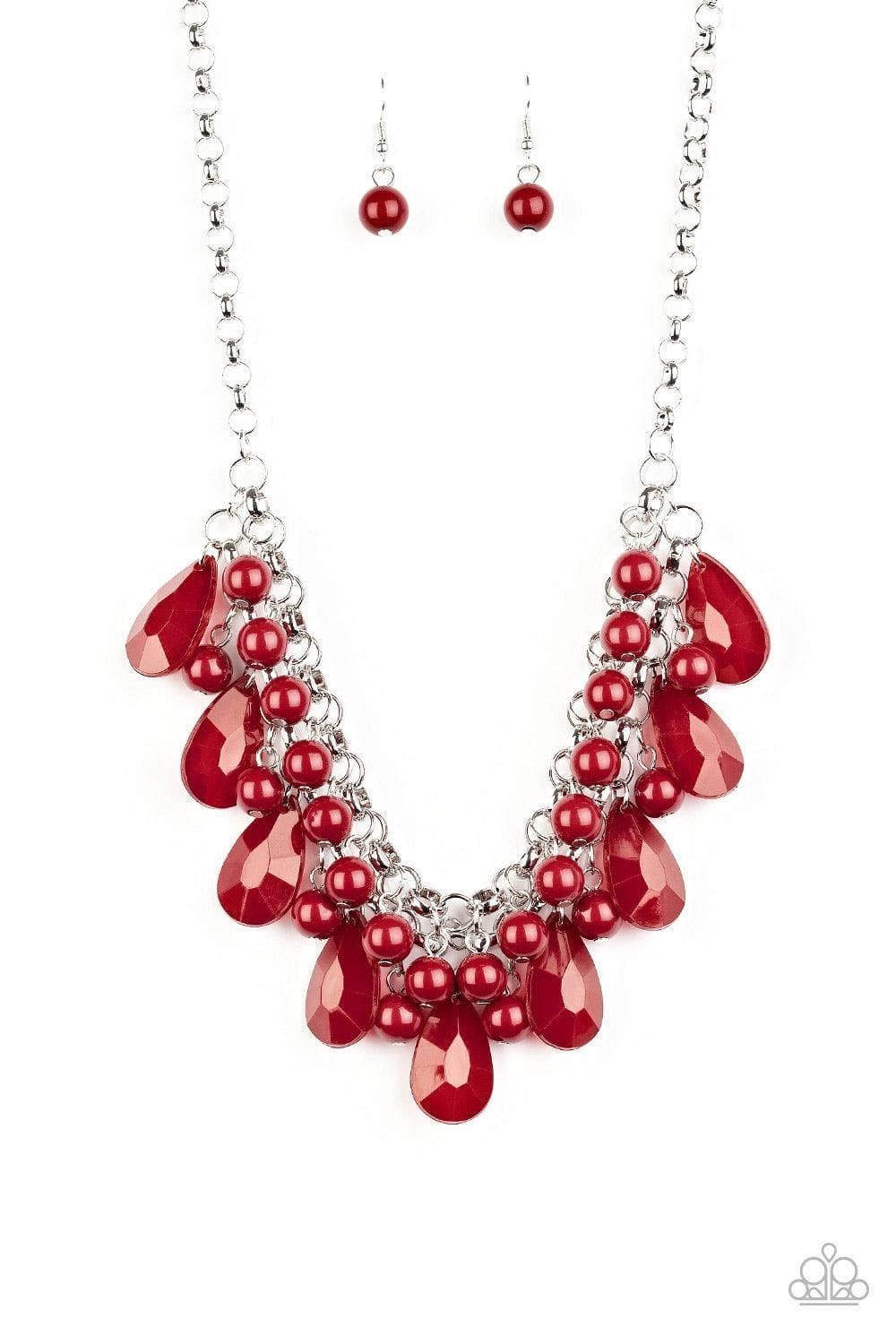 Paparazzi Accessories - Endless Effervescence - Red Necklace - Bling by JessieK