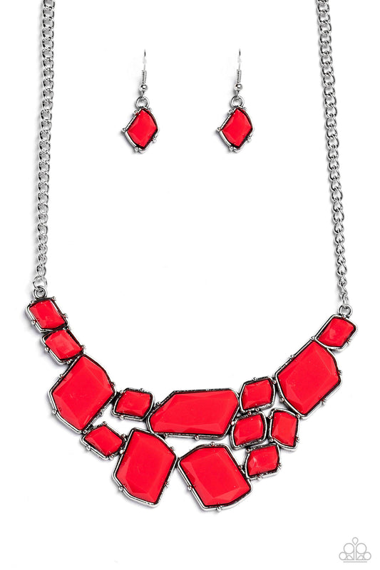 Paparazzi Accessories - Energetic Embers - Red Necklace - Bling by JessieK