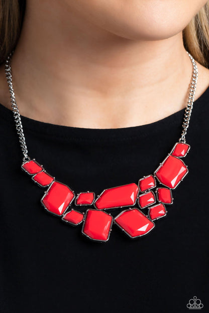 Paparazzi Accessories - Energetic Embers - Red Necklace - Bling by JessieK