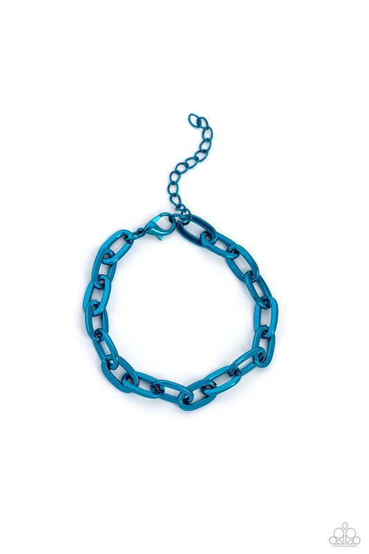 Paparazzi Accessories - Energetic Encore - Blue Bracelet - Bling by JessieK