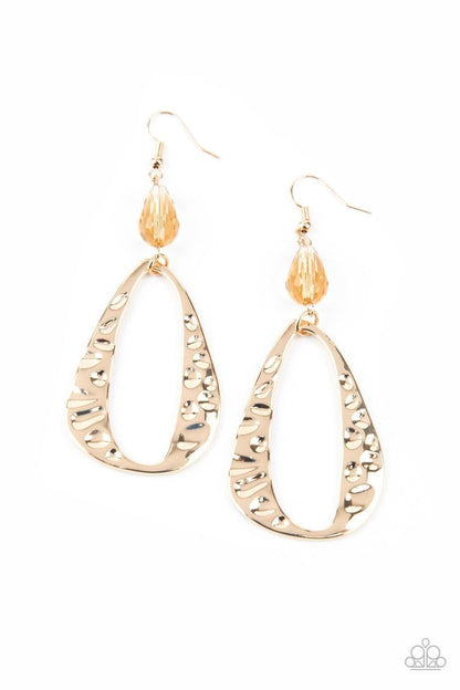 Paparazzi Accessories - Enhanced Elegance - Gold Earrings - Bling by JessieK