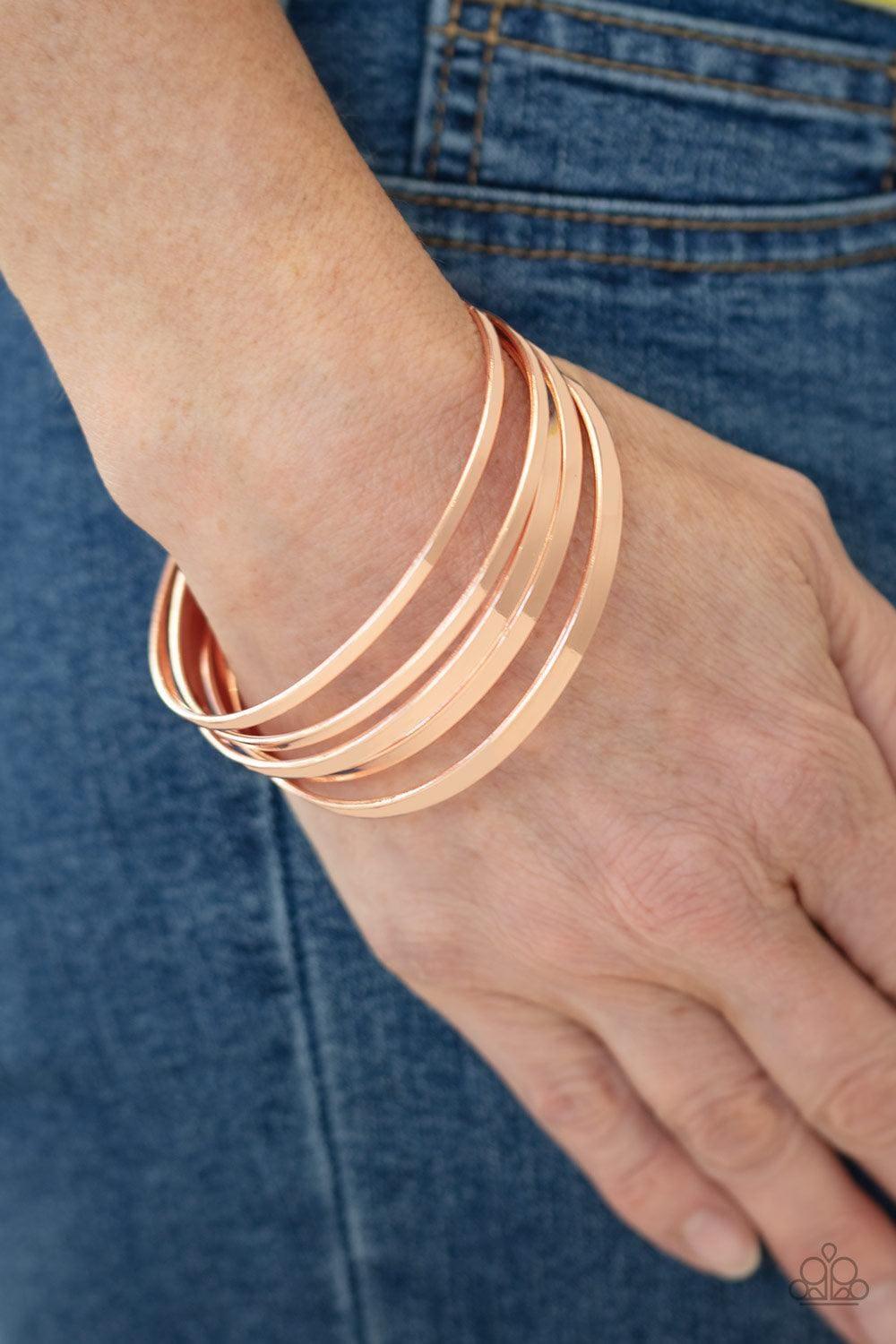 Paparazzi Accessories - Ensnared - Copper Bracelet - Bling by JessieK