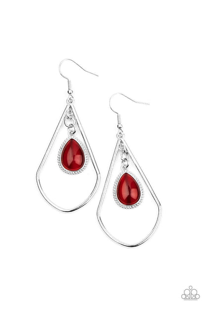 Paparazzi Accessories - Ethereal Elegance - Red Earrings - Bling by JessieK