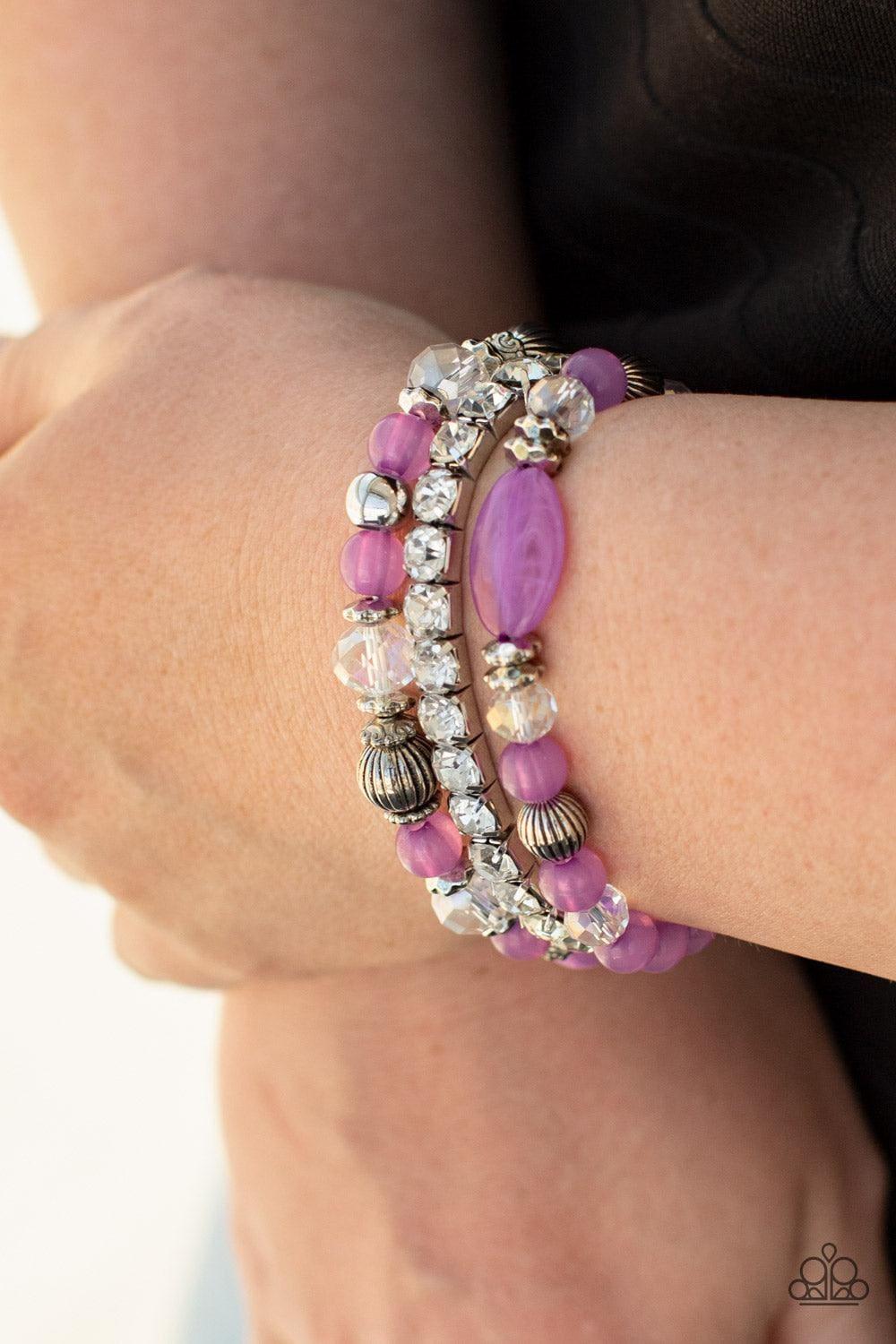 Paparazzi Accessories - Ethereal Etiquette - Purple Bracelet - Bling by JessieK