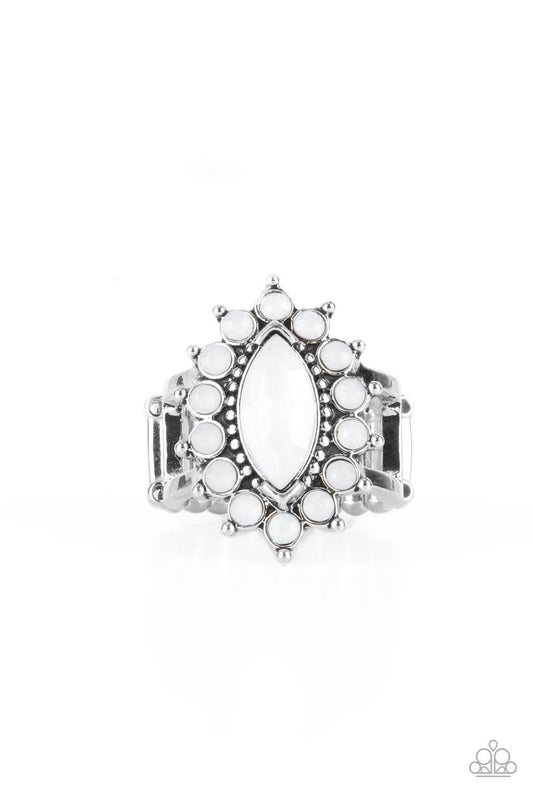Paparazzi Accessories - Everlasting Eden - White Ring - Bling by JessieK