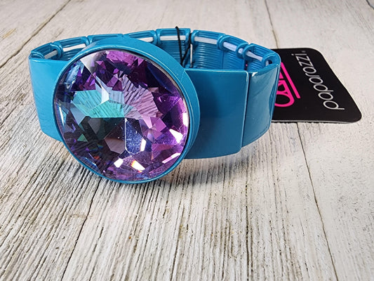 Paparazzi Accessories - Exaggerated Ego - Blue Bracelet - Bling by JessieK
