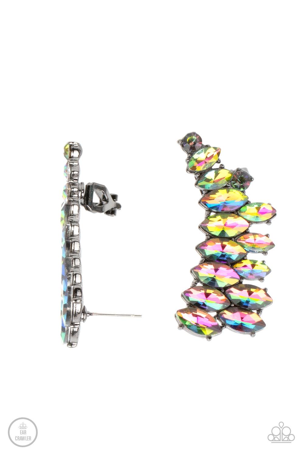 Paparazzi Accessories - Explosive Elegance - Multicolor Oil spill Earrings - Bling by JessieK