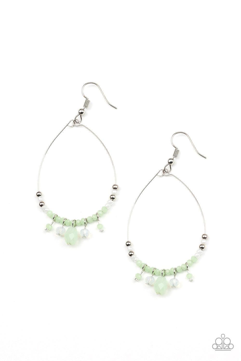 Paparazzi Accessories - Exquisitely Ethereal - Green Earrings - Bling by JessieK