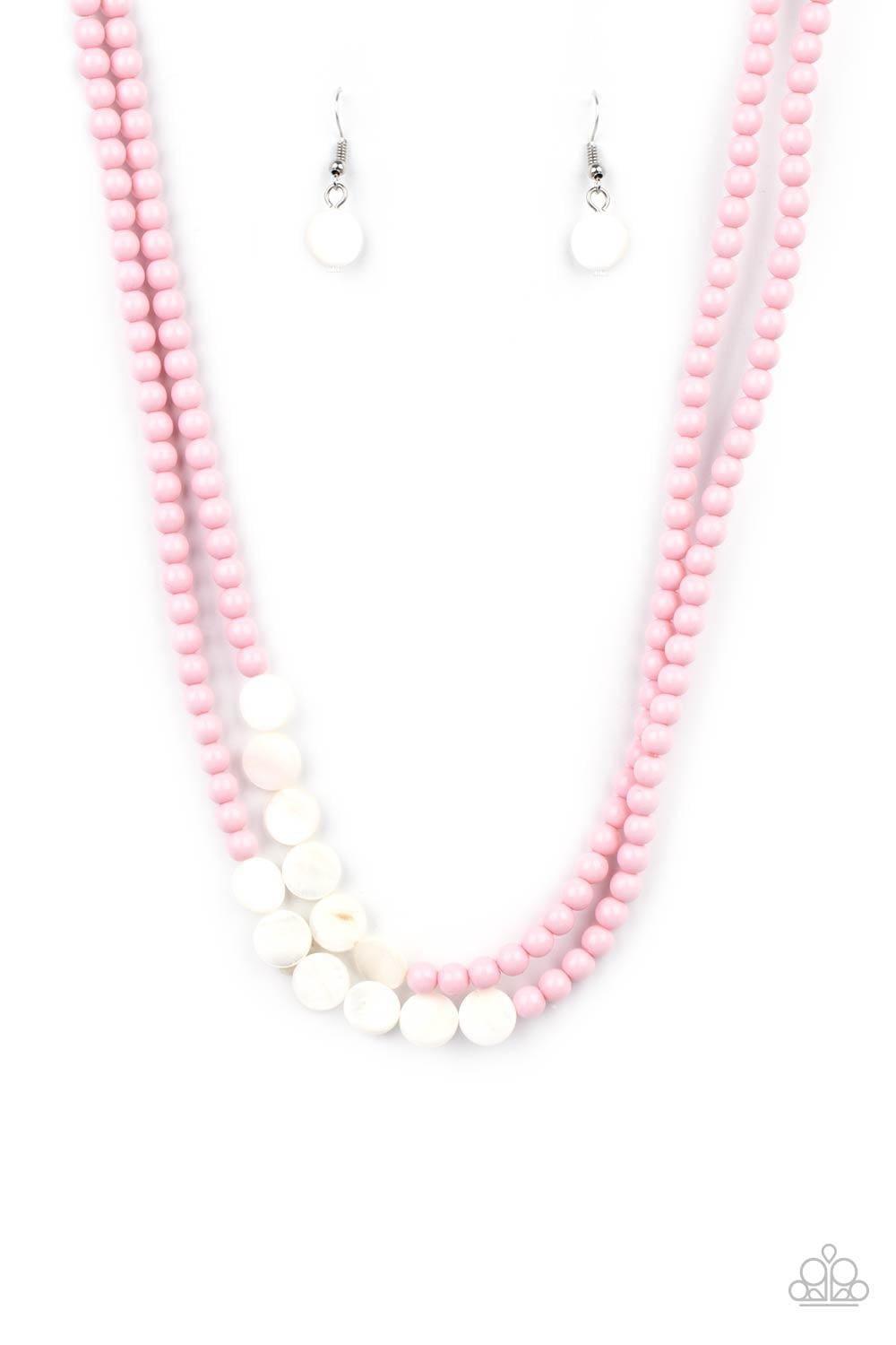Paparazzi Accessories - Extended Staycation - Pink Necklace - Bling by JessieK