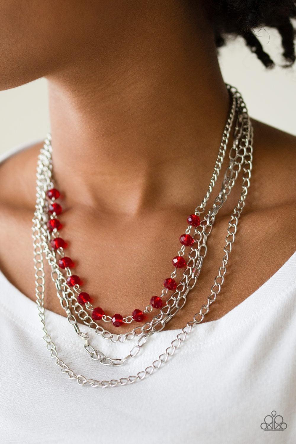 Paparazzi Accessories - Extravagant Elegance - Red Necklace - Bling by JessieK