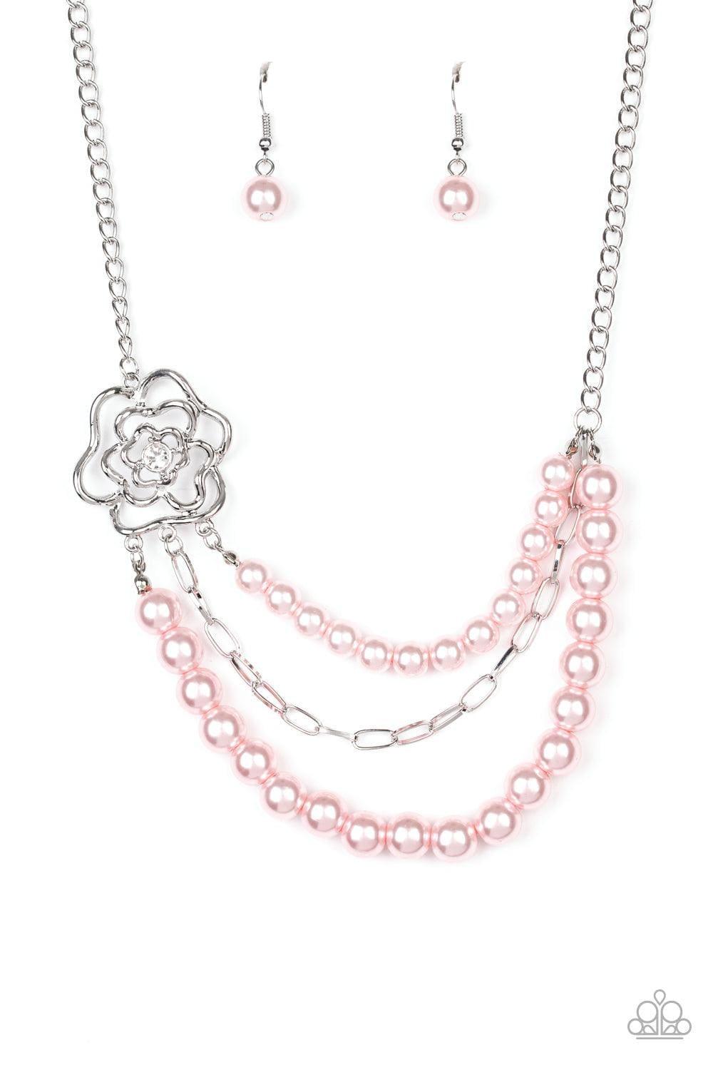 Paparazzi Accessories - Fabulously Floral - Pink Necklace - Bling by JessieK