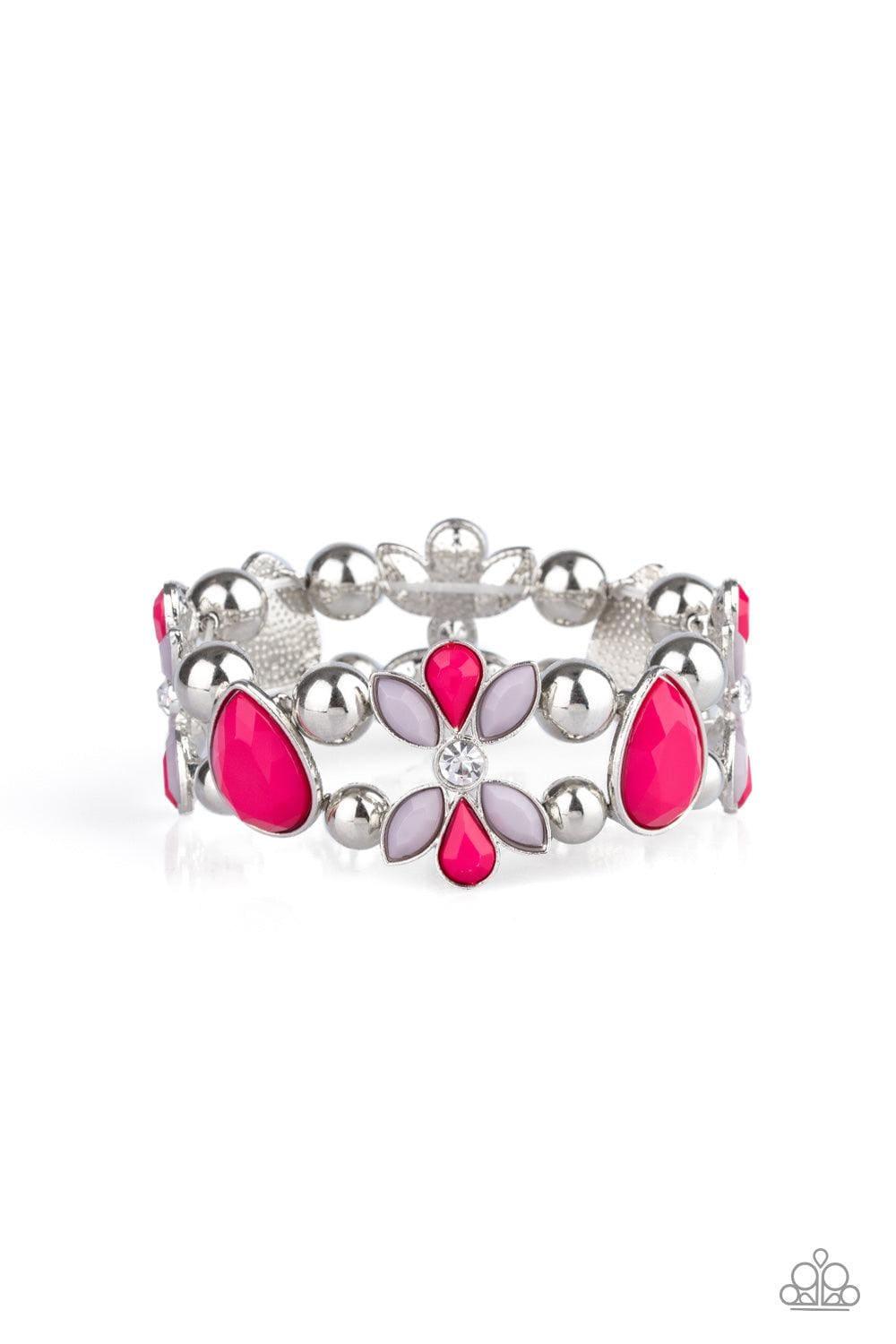 Paparazzi Accessories - Fabulously Flourishing - Pink Bracelet - Bling by JessieK