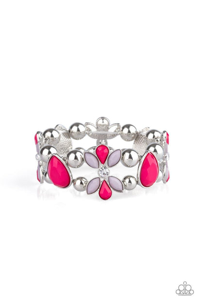 Paparazzi Accessories - Fabulously Flourishing - Pink Bracelet - Bling by JessieK