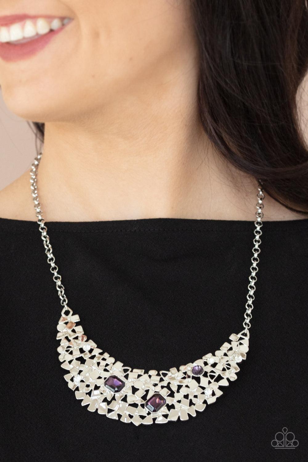 Paparazzi Accessories - Fabulously Fragmented - Purple Necklace - Bling by JessieK