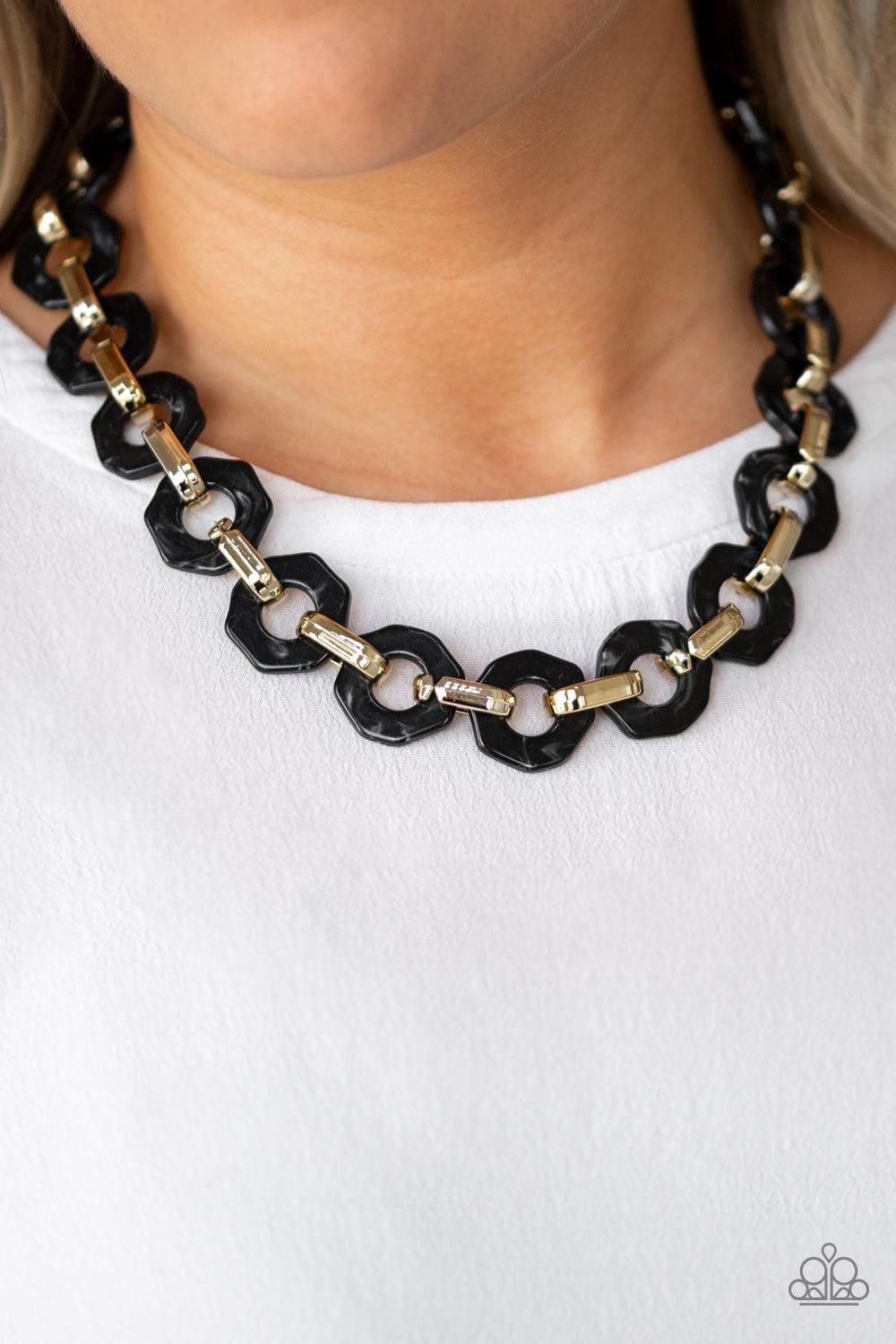 Paparazzi Accessories - Fashionista Fever - Black Necklace - Bling by JessieK