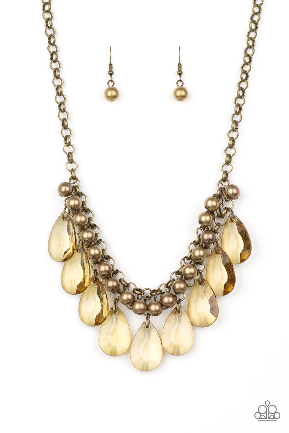 Paparazzi Accessories - Fashionista Flair - Brass Necklace - Bling by JessieK