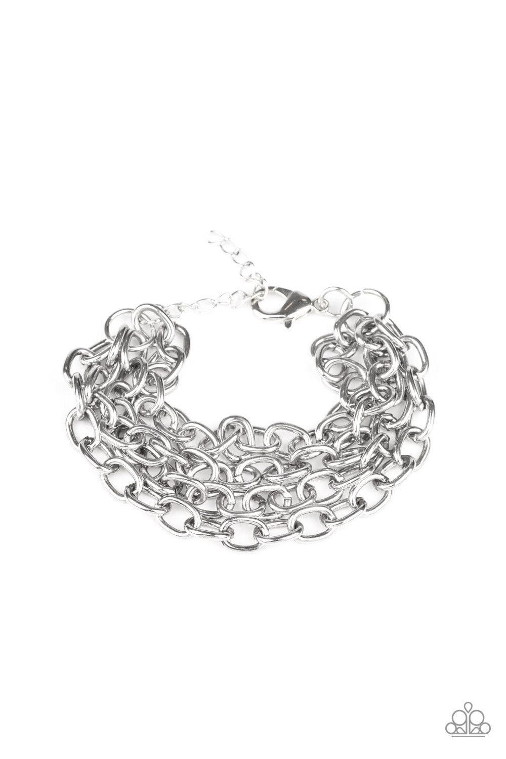 Paparazzi Accessories - Fast Ball - Silver Bracelet - Bling by JessieK