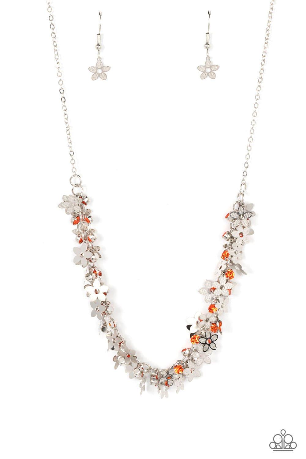Paparazzi Accessories - Fearlessly Floral - Orange Necklace - Bling by JessieK