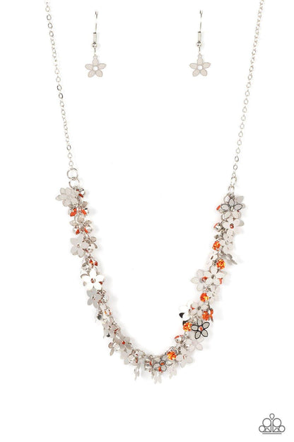 Paparazzi Accessories - Fearlessly Floral - Orange Necklace - Bling by JessieK