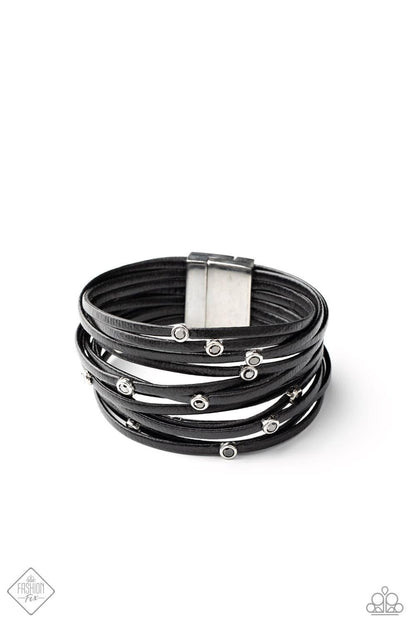 Paparazzi Accessories - Fearlessly Layered - Black Bracelet - Bling by JessieK