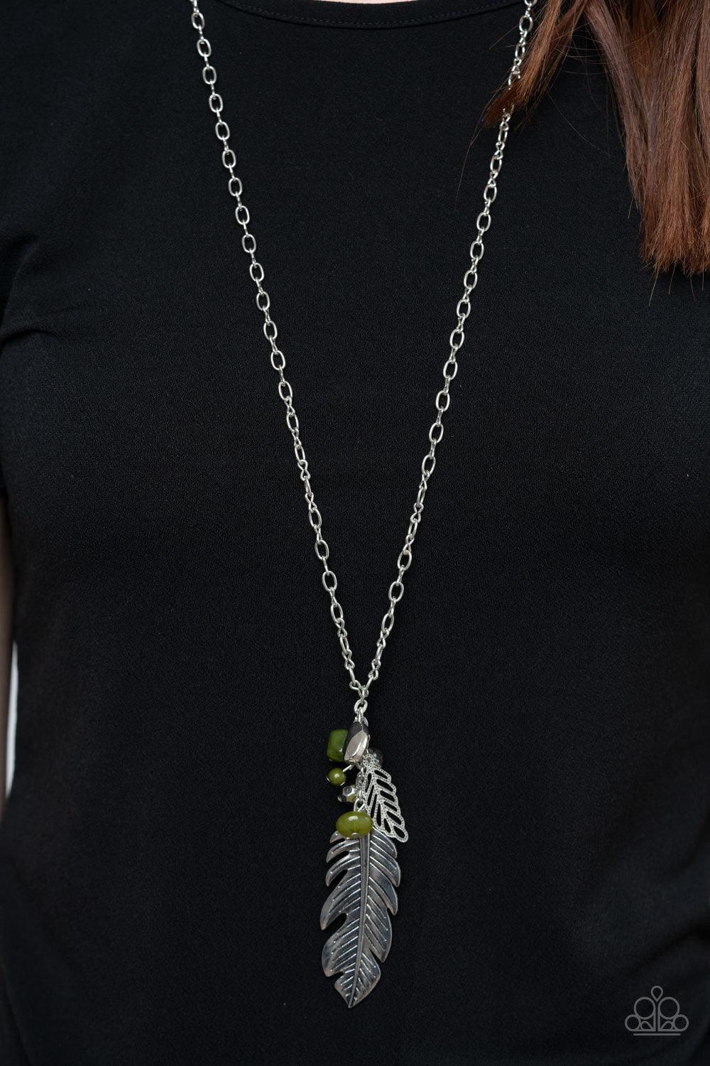 Paparazzi Accessories - Feather Flair - Green Necklace - Bling by JessieK