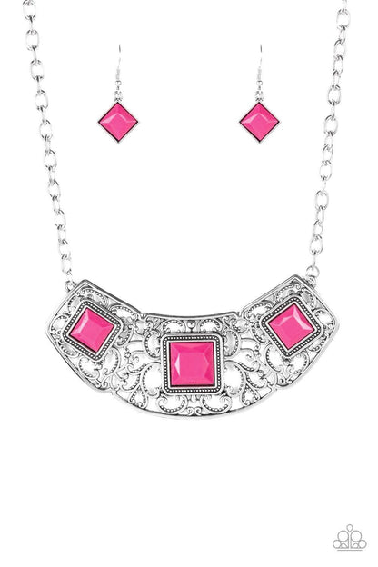 Paparazzi Accessories - Feeling Inde-pendant - Pink Necklace - Bling by JessieK