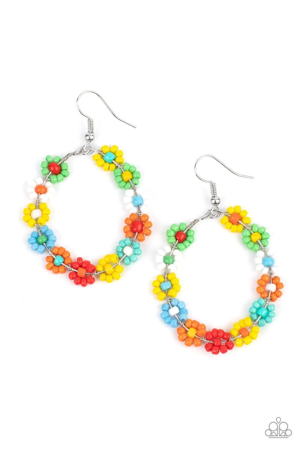 Paparazzi Accessories - Festively Flower Child - Multicolor Earrings - Bling by JessieK